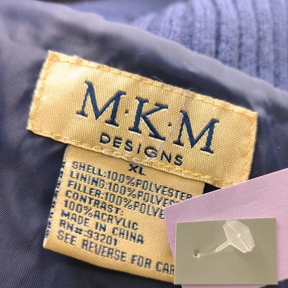 Y2k MCM Purple Zip Up Quilted Sleeveless Ribbed Turtleneck Vintage Vest Size XL - Picture 10 of 10